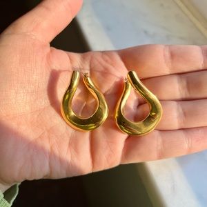 Milor Oro Nuevo 14k Hoop Earrings